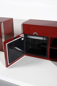 RIZZO WILLY (1928 - 2013) : Coppia di credenze per Mario Sabot  - Asta Asta 378 | DESIGN E ARTI DECORATIVE DEL NOVECENTO - DESIGN Online - Associazione Nazionale - Case d'Asta italiane