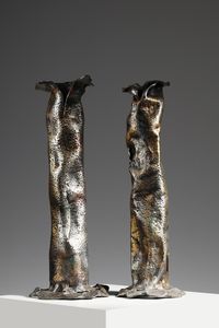 MARSURA SALVINO (n. 1938) - Coppia di vasi Brutalist