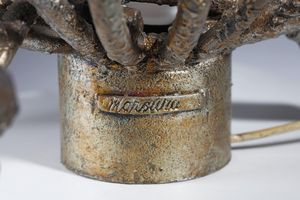 MARSURA SALVINO (n. 1938) : Lampada da tavolo brutalista  - Asta Asta 378 | DESIGN E ARTI DECORATIVE DEL NOVECENTO - DESIGN Online - Associazione Nazionale - Case d'Asta italiane