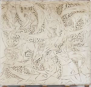 SARTORI AMLETO  (1915 - 1962) : Pannello raffigurante allegorie dei segni zodiacali  - Asta Asta 378 | DESIGN E ARTI DECORATIVE DEL NOVECENTO - DESIGN Online - Associazione Nazionale - Case d'Asta italiane