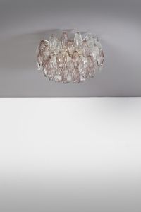 SCARPA CARLO (1906 - 1978) - Lampada a sospensione Poliedri per Venini