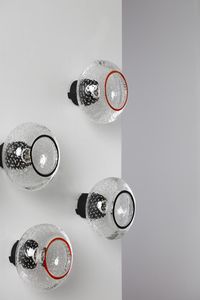 MANIFATTURA ITALIANA : Cinque lampade da parete  - Asta Asta 378 | DESIGN E ARTI DECORATIVE DEL NOVECENTO - DESIGN Online - Associazione Nazionale - Case d'Asta italiane