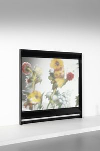 COLLINA GIULIANO (n. 1938) - Grande specchiera con decorazione serigrafata su disegno di Ico Parisi