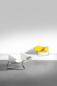 CESARE LEONARDI & FRANCA STAGI - Coppia di poltrone Ribbon CL9, produzione Fiarm