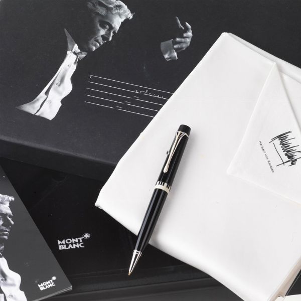 MONTBLANC : MONTBLANC MEISTERSTÜCK HERBERT VON KARAJAN EDIZIONE SPECIALE PENNA A SFERA  - Asta Orologi e penne - Associazione Nazionale - Case d'Asta italiane