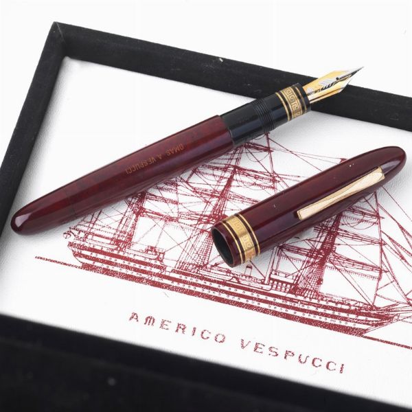 OMAS COLLEZIONE AMERIGO VESPUCCI EDIZIONE LIMITATA PENNA STILOGRAFICA ANNO 1991  - Asta Orologi e penne - Associazione Nazionale - Case d'Asta italiane