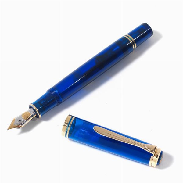 PELIKAN BLU OCEANO PENNA STILOGRAFICA EDIZIONE LIMITATA N. 4268/5000  - Asta Orologi e penne - Associazione Nazionale - Case d'Asta italiane