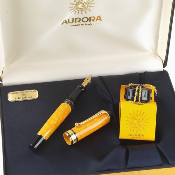 AURORA OPTIMA "O SOLE MIO" PENNA STILOGRAFICA EDIZIONE LIMITATA N. 0820  - Asta Orologi e penne - Associazione Nazionale - Case d'Asta italiane