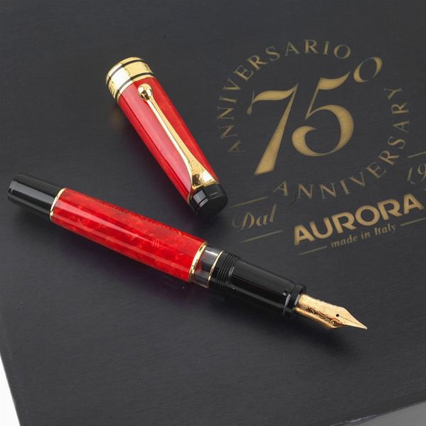 AURORA OPTIMA 75° ANNIVERSARIO PENNA STILOGRAFICA N. 1561  - Asta Orologi e penne - Associazione Nazionale - Case d'Asta italiane