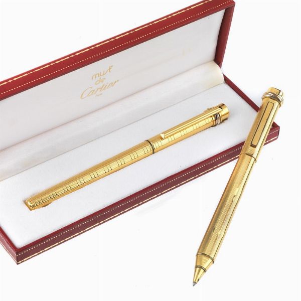 CARTIER : CARTIER MUST DE CARTIER UNA PENNA STILOGRAFICA E UNA PENNA A SFERA  - Asta Orologi e penne - Associazione Nazionale - Case d'Asta italiane