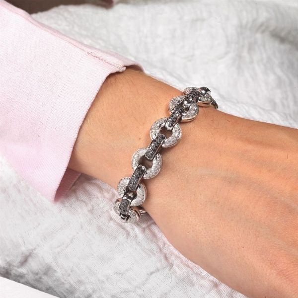 BRACCIALE A CATENA CON DIAMANTI  - Asta Gioielli  - Associazione Nazionale - Case d'Asta italiane