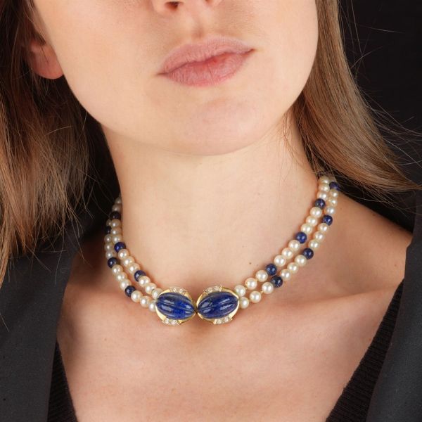 LOTTO COMPOSTO DA COLLANA E PAIO DI ORECCHINI  - Asta Gioielli  - Associazione Nazionale - Case d'Asta italiane