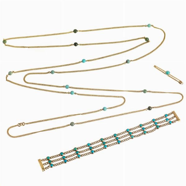 PARURE CON TURCHESI  - Asta Gioielli  - Associazione Nazionale - Case d'Asta italiane