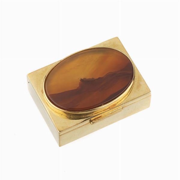 PORTAPILLOLE CON PIETRA DURA  - Asta Gioielli  - Associazione Nazionale - Case d'Asta italiane