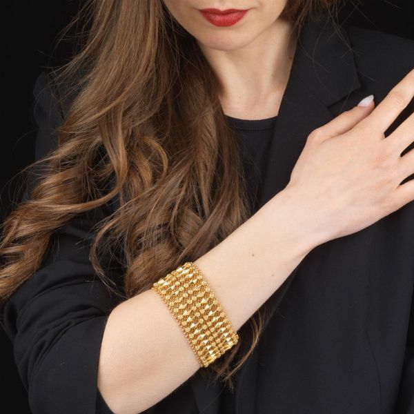 BRACCIALE AD AMPIA FASCIA  - Asta Gioielli  - Associazione Nazionale - Case d'Asta italiane