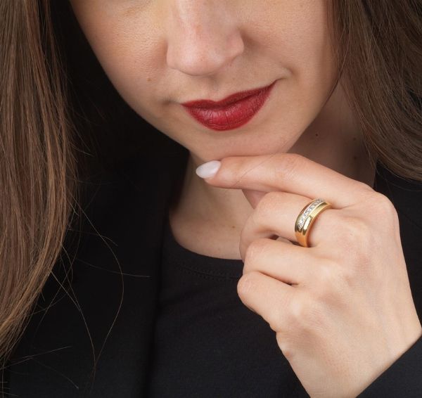 ANELLO CON DIAMANTI  - Asta Gioielli  - Associazione Nazionale - Case d'Asta italiane
