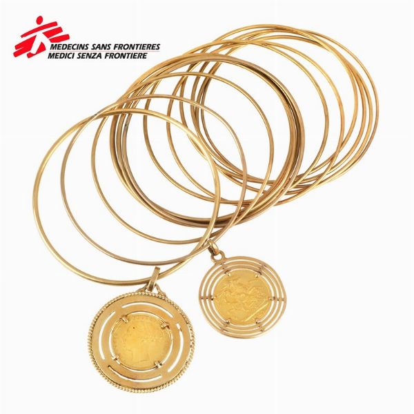 BRACCIALI RIGIDI CON MONETE  - Asta Gioielli  - Associazione Nazionale - Case d'Asta italiane
