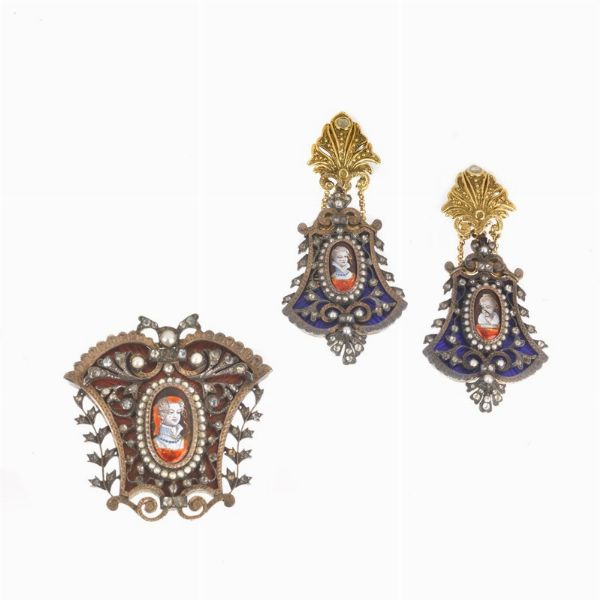 DEMI PARURE CON SMALTI POLICROMI  - Asta Gioielli  - Associazione Nazionale - Case d'Asta italiane