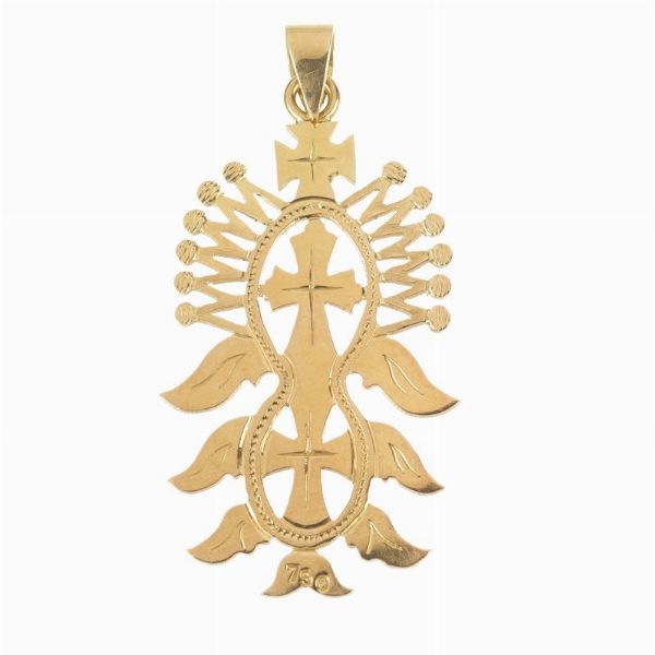 PENDENTE CON MOTIVO RELIGIOSO  - Asta Gioielli  - Associazione Nazionale - Case d'Asta italiane