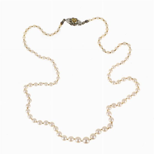 COLLANA DI PERLE CON SPILLA E PENDENTE  - Asta Gioielli  - Associazione Nazionale - Case d'Asta italiane