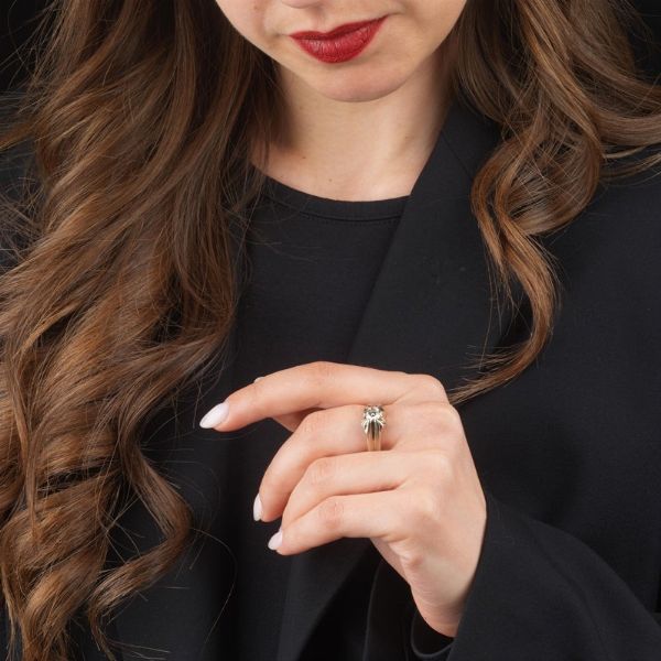 ANELLO CON DIAMANTE  - Asta Gioielli  - Associazione Nazionale - Case d'Asta italiane