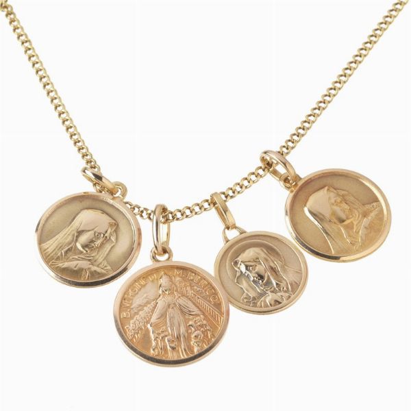 COLLANA CON MEDAGLIE  - Asta Gioielli  - Associazione Nazionale - Case d'Asta italiane