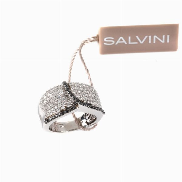 SALVINI ANELLO A FASCIA CON DIAMANTI  - Asta Gioielli  - Associazione Nazionale - Case d'Asta italiane