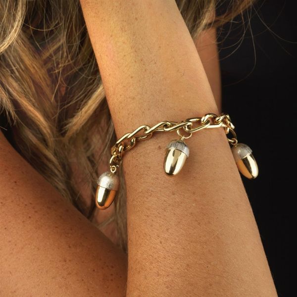 BRACCIALE A CATENA CON GHIANDE  - Asta Gioielli  - Associazione Nazionale - Case d'Asta italiane