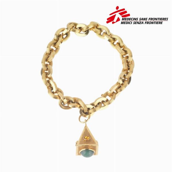BRACCIALE A CATENA CON CHARM  - Asta Gioielli  - Associazione Nazionale - Case d'Asta italiane