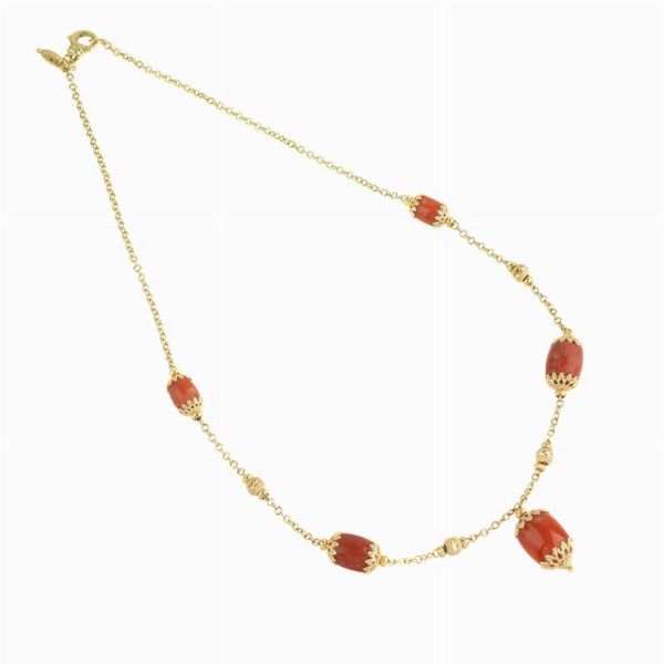 COLLANA CON BARILOTTI IN CORALLO  - Asta Gioielli  - Associazione Nazionale - Case d'Asta italiane