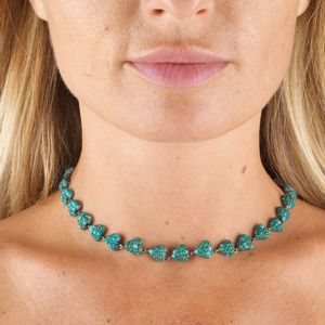 COLLANA A CUORI CON TURCHESI  - Asta Gioielli  - Associazione Nazionale - Case d'Asta italiane