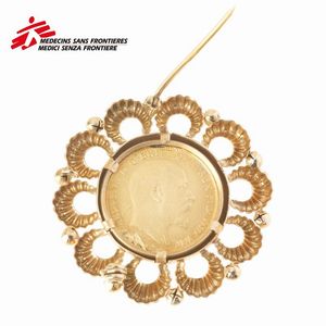 SPILLA CON STERLINA  - Asta Gioielli  - Associazione Nazionale - Case d'Asta italiane