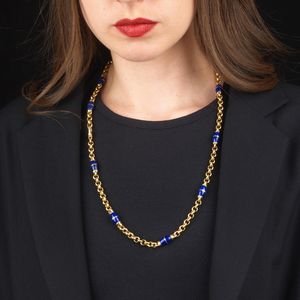 COLLANA A CATENA ROLLO CON LAPISLAZZULI  - Asta Gioielli  - Associazione Nazionale - Case d'Asta italiane