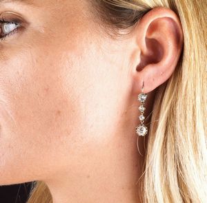PAIO DI ORECCHINI PENDENTI CON DIAMANTI  - Asta Gioielli  - Associazione Nazionale - Case d'Asta italiane
