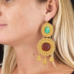PAIO DI GRANDI ORECCHINI PENDENTI STILE ARCHEOLOGICO  - Asta Gioielli in stile archeologico  - Associazione Nazionale - Case d'Asta italiane