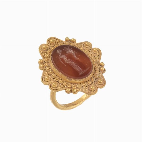 ANELLO STILE ARCHEOLOGICO  - Asta Importanti maioliche rinascimentali  - Associazione Nazionale - Case d'Asta italiane