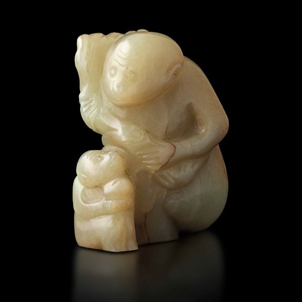 Piccolo gruppo con fanciulli scolpiti in giada gialla, Cina, Dinastia Qing, epoca Qianlong (1736-1796)  - Asta Fine chinese works of art - Associazione Nazionale - Case d'Asta italiane