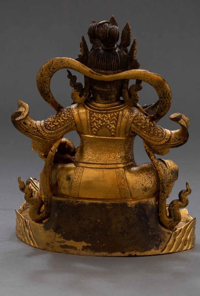 Rara figura di guardiano in bronzo dorato, Cina, Dinastia Qing, epoca Qianlong (1736-1796)  - Asta Fine chinese works of art - Associazione Nazionale - Case d'Asta italiane