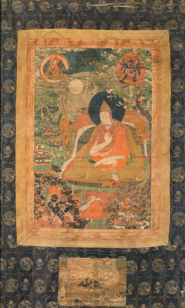 Thangka finemente dipinto su seta con figura di Lama centrale e altre divinit�, Tibet, XVIII secolo  - Asta Fine chinese works of art - Associazione Nazionale - Case d'Asta italiane