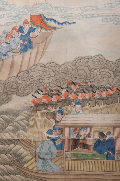 Dipinto su seta raffigurante scena di corte con iscrizione, Cina, Dinastia Qing, epoca Jiaqing (1796-1820)  - Asta Fine chinese works of art - Associazione Nazionale - Case d'Asta italiane
