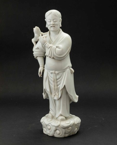 Figura di saggio con rana in porcellana Blanc de Chine, Dehua, Cina, Dinastia Qing, epoca Qianlong (1736-1796)  - Asta Fine chinese works of art - Associazione Nazionale - Case d'Asta italiane