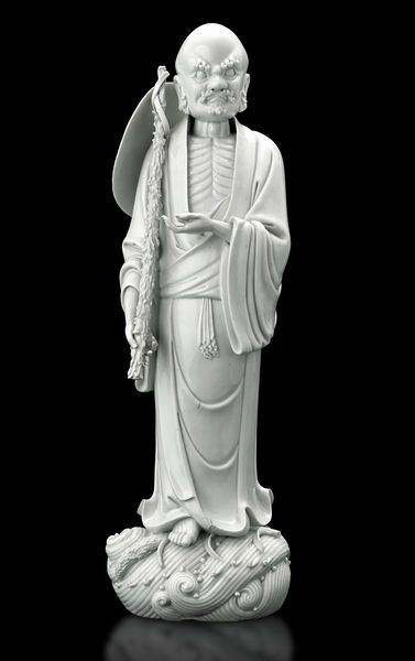 Figura di Damo in porcellana Blanc de Chine, Dehua, Cina, Dinastia Qing, XIX secolo  - Asta Fine chinese works of art - Associazione Nazionale - Case d'Asta italiane