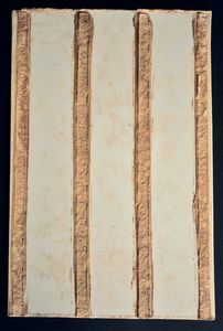 Placca in porcellana a smalti policromi raffigurante saggio e fanciullo entro paesaggio con iscrizione, Cina, Dinastia Qing, XIX secolo  - Asta Fine chinese works of art - Associazione Nazionale - Case d'Asta italiane