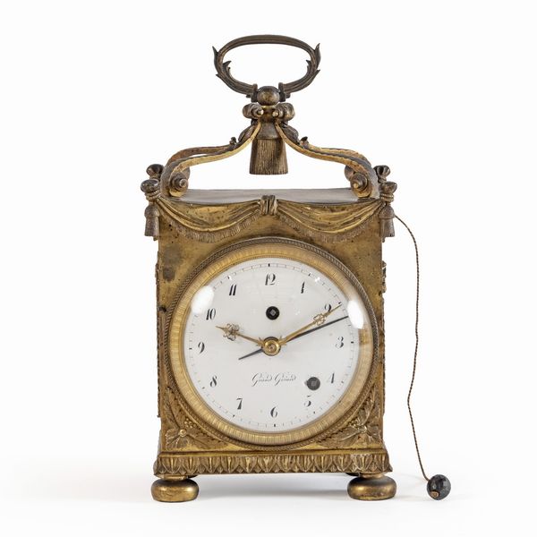 Marescialla o pendulette d'officier in bronzo dorato  - Asta Da Importanti Collezioni Romane - Associazione Nazionale - Case d'Asta italiane