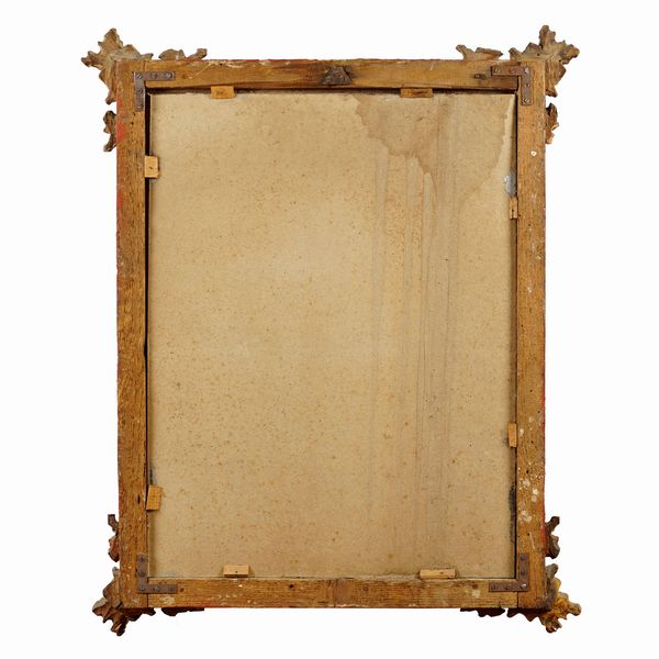 Coppia di specchiere in legno dorato e laccato rosso  - Asta Da Importanti Collezioni Romane - Associazione Nazionale - Case d'Asta italiane