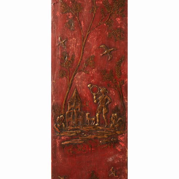 Orologio a torre in legno laccato rosso  - Asta Da Importanti Collezioni Romane - Associazione Nazionale - Case d'Asta italiane