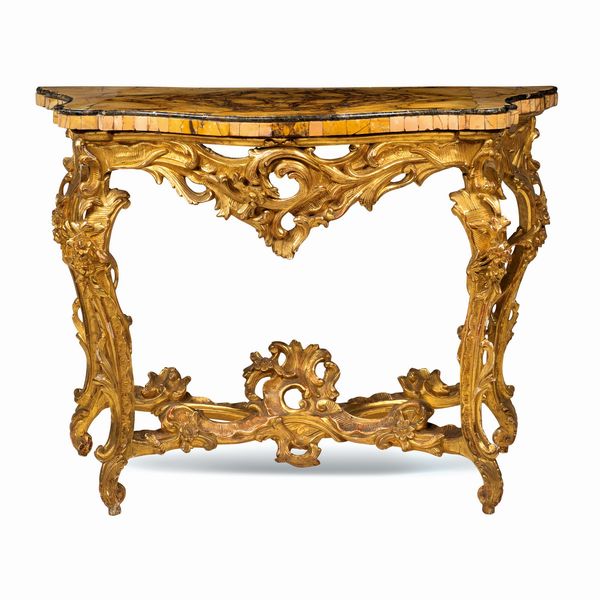 Console in legno dorato  - Asta Da Importanti Collezioni Romane - Associazione Nazionale - Case d'Asta italiane