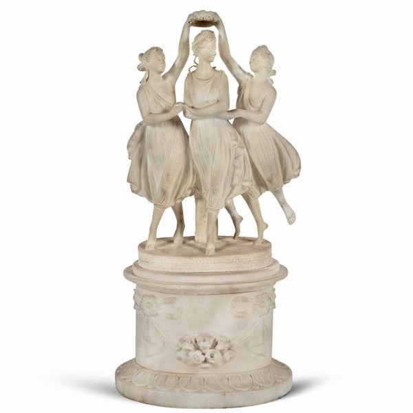 Gruppo in alabastro  - Asta Da Importanti Collezioni Romane - Associazione Nazionale - Case d'Asta italiane