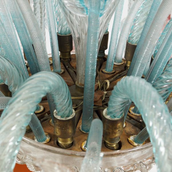 Grande lampadario a dodici luci in vetro di Murano  - Asta Da Importanti Collezioni Romane - Associazione Nazionale - Case d'Asta italiane