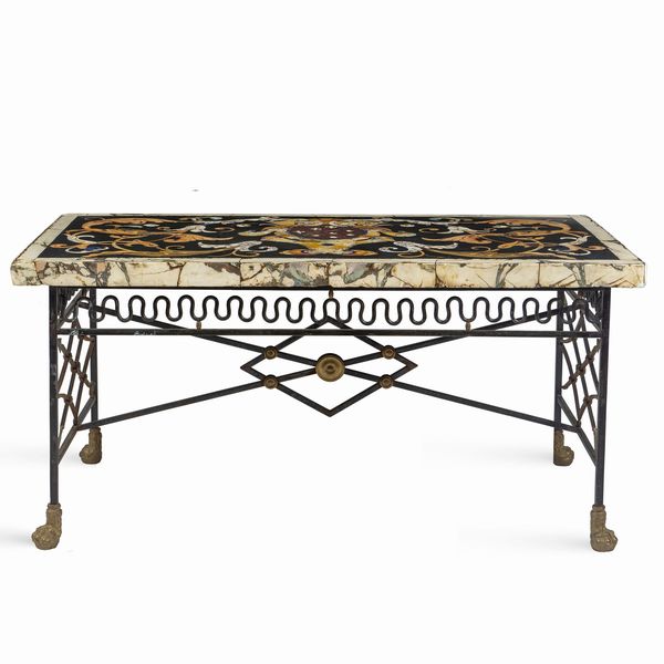 Piano in marmi policromi  - Asta Da Importanti Collezioni Romane - Associazione Nazionale - Case d'Asta italiane